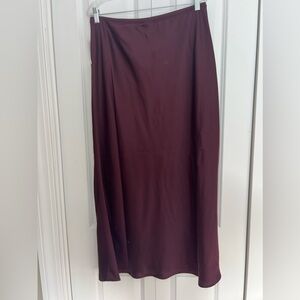 A New Day Women’s Maxi Slip Skirt - Burgundy, Size Large
